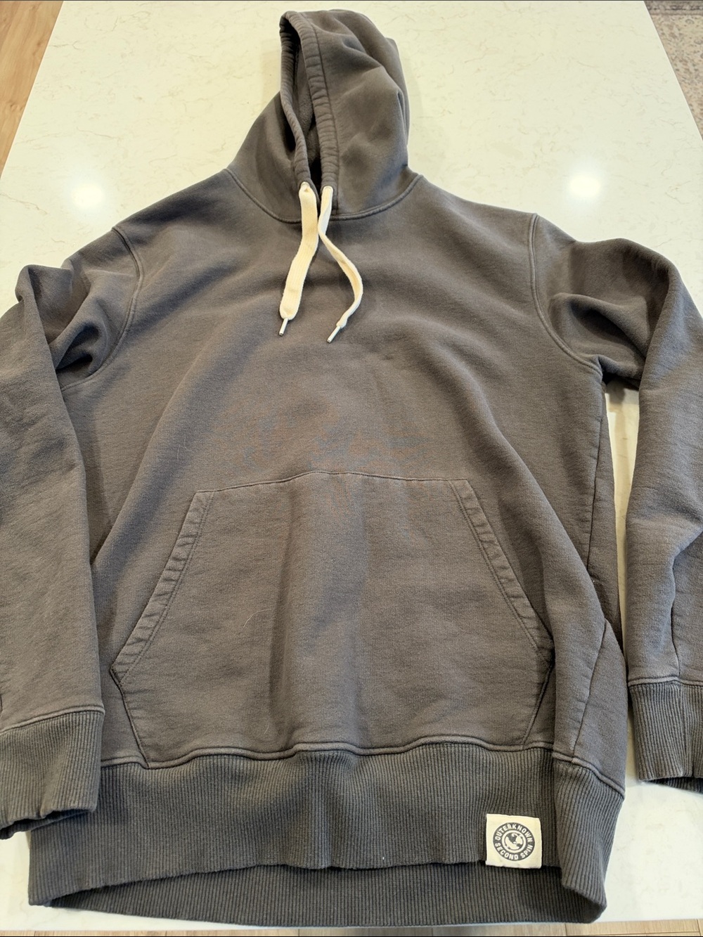 Outerknown Second Spin Gray Pullover Hoodie